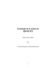 6. Généalogie de la maison de Quelen - Jacques-Youenn de QUELEN