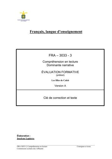 Français, langue d'enseignement - Commission scolaire de Laval