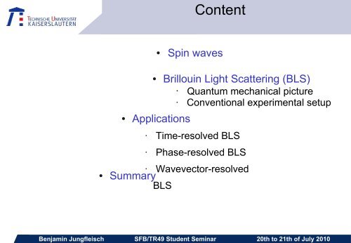 Brillouin-Light-Scattering Spectroscopy