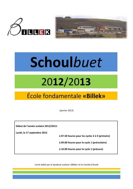 Schoulbuet 2012/2013