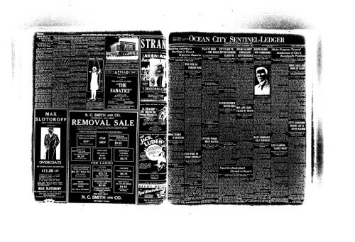 REMOVAL SALE - On-Line Newspaper Archives of Ocean City