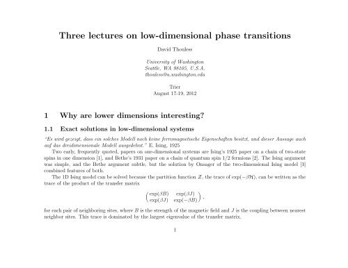 Lecture Notes - Condensed Matter Theory Group