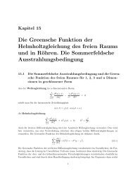 Die Greensche Funktion der Helmholtzgleichung des freien Raums ...