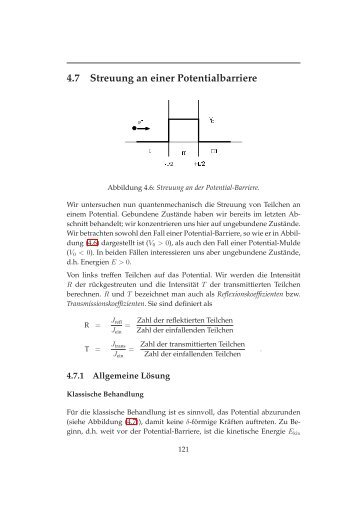 4.7 Streuung an einer Potentialbarriere