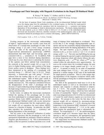 Pseudogaps and Their Interplay with Magnetic Excitations in the ...