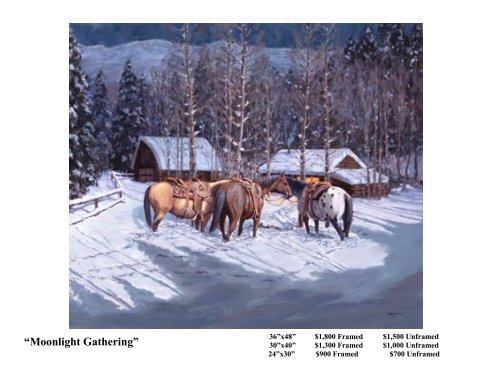 Richard Galusha Giclee Print Catalog - Wildhorse Gallery