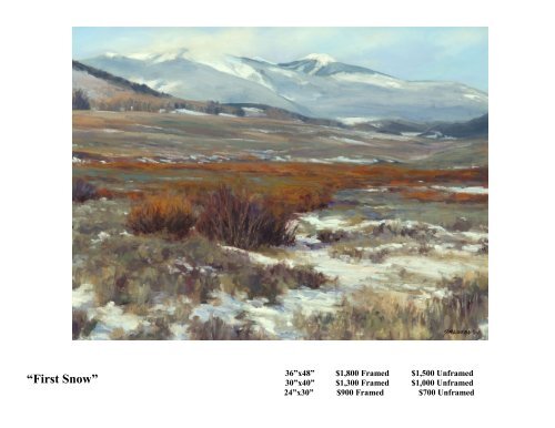 Richard Galusha Giclee Print Catalog - Wildhorse Gallery