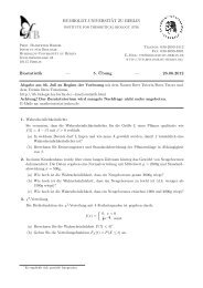 HUMBOLDT-UNIVERSIT¨AT ZU BERLIN Biostatistik - Institute for ...