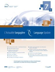 Actualité langagière - mars 2010 - Bureau de la traduction