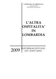 L'ALTRA OSPITALITA' IN LOMBARDIA - Comune di Brescia