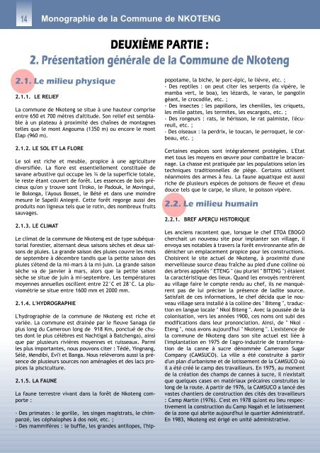 Fiche de présentation de la commune de Nkoteng - Cités Unies ...