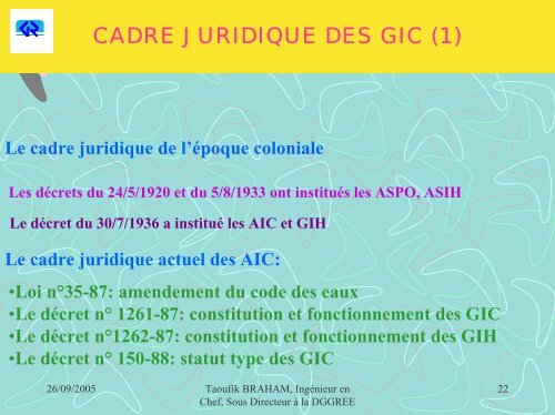 LES AXES DU PROGRAMME DE PROMOTION DES GIC - ADU-RES