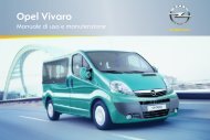 Opel Vivaro Manuale di uso e manutenzione