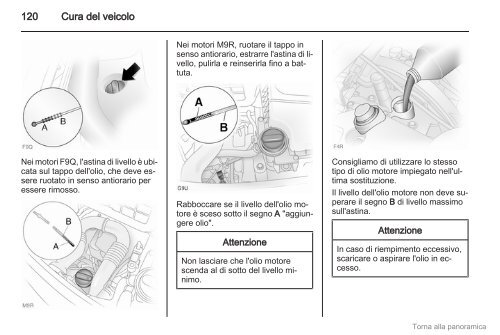 Opel Vivaro Manuale di uso e manutenzione