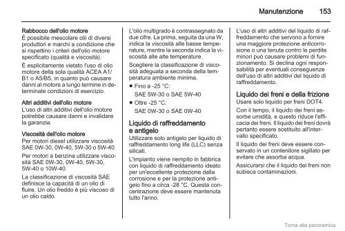 Opel Vivaro Manuale di uso e manutenzione