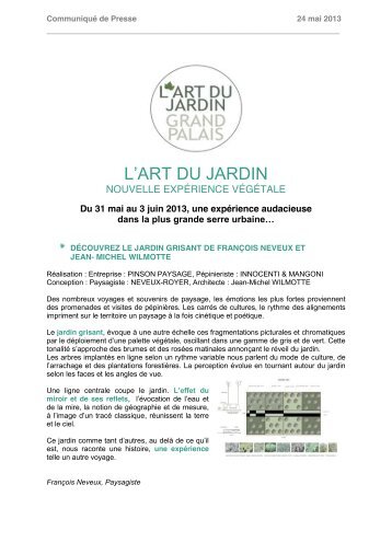 le Jardin Grisant de François Neveux & Jean-Michel ... - L'Art du Jardin