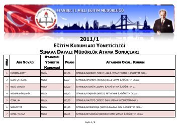 Tıklayınız! - İstanbul İl Milli Eğitim Müdürlüğü