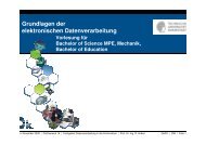 Grundlagen der elektronischen Datenverarbeitung