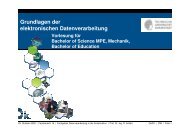 Grundlagen der elektronischen Datenverarbeitung Vorlesung für ...