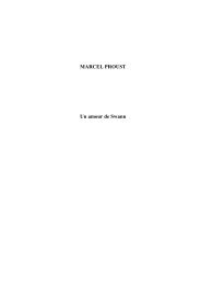 MARCEL PROUST Un amour de Swann - Accueil