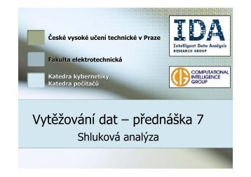 Vytěžování dat – přednáška 7