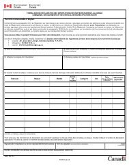 Formulaire de déclaration des importations - Environnement Canada