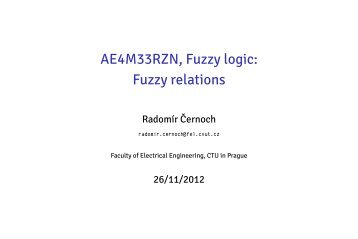 AE4M33RZN, Fuzzy logic: Fuzzy relations