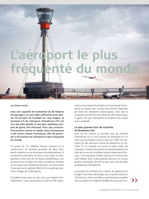 Le magazine mondial de Leica Geosystems