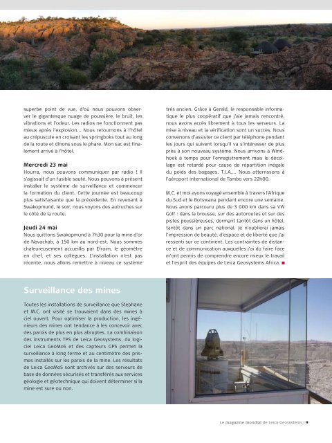 Le magazine mondial de Leica Geosystems
