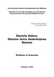Publicaţiile Facultăţii de Psihologie şi Asistenţă Socială - DIB ULIM