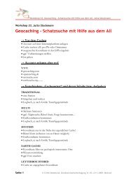 Geocaching - Schatzsuche mit Hilfe aus dem All