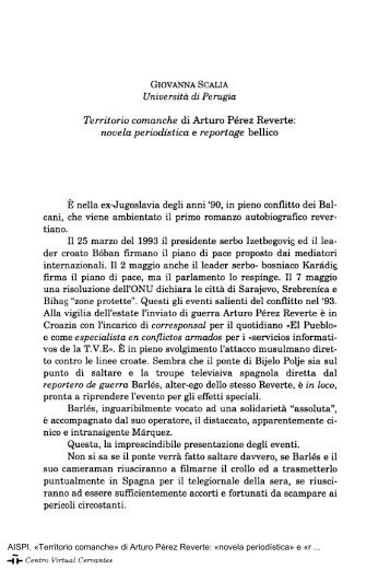 «Territorio comanche» di Arturo Pérez Reverte: «novela periodística ...