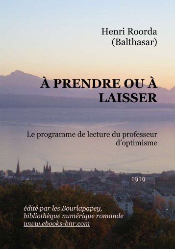 PDF (liseuse) - Bibliothèque numérique romande