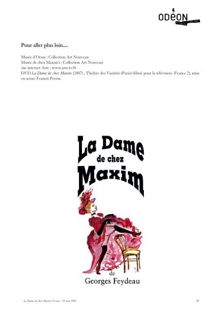 La Dame de chez Maxim - Odéon Théâtre de l'Europe