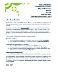 Info-parents août 2012
