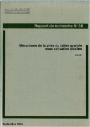 Rapport de recherche N° 38 Mécanism,e de la prise du ... - LCPC