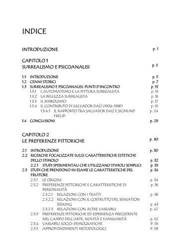 Tesi di laurea “Personalità e preferenza per l'arte surrealista”