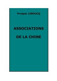 Associations de la Chine, Lettres du P. Leboucq ... - Chine ancienne