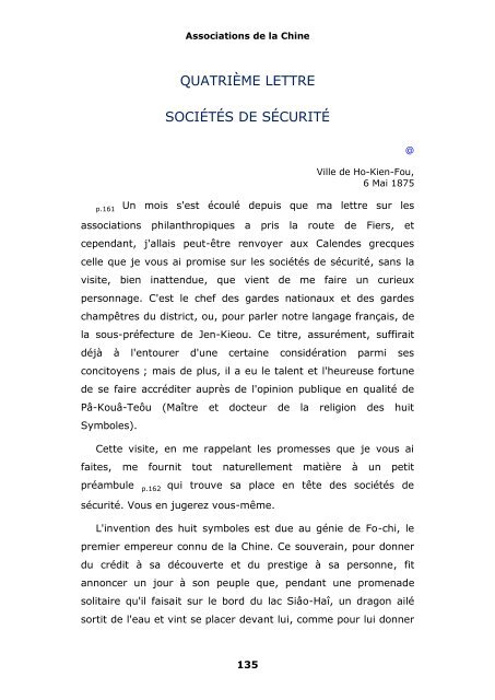 Associations de la Chine, Lettres du P. Leboucq ... - Chine ancienne