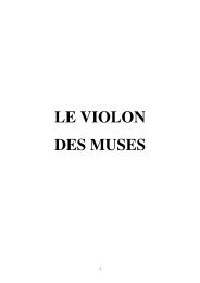 LE VIOLON DES MUSES