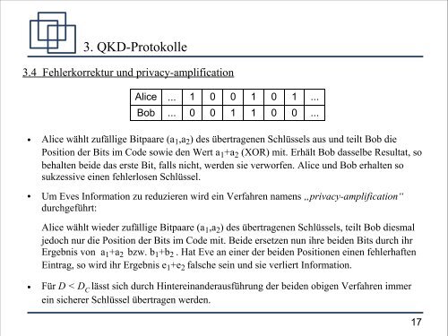 Quantenkryptographie - Institut für Theoretische Physik der ...