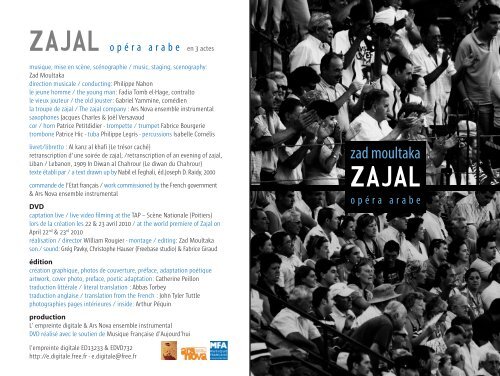 zad moultaka - Le Parvis