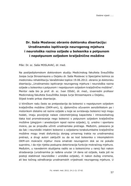 2012-1-2 - Hrvatsko društvo za fizikalnu i rehabilitacijsku medicinu ...