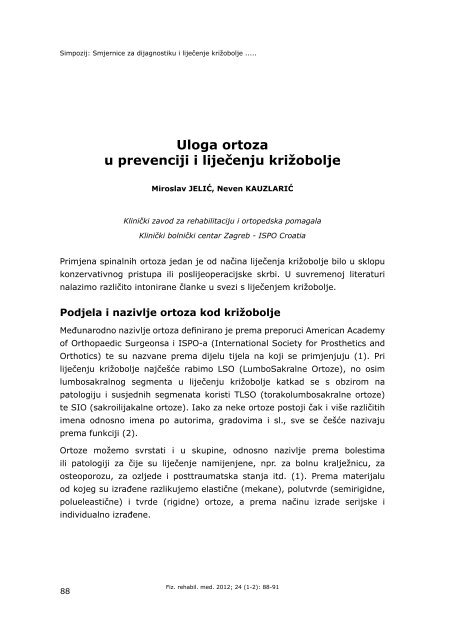 2012-1-2 - Hrvatsko društvo za fizikalnu i rehabilitacijsku medicinu ...