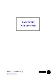 FAGOR DRO NVP-300T/301T