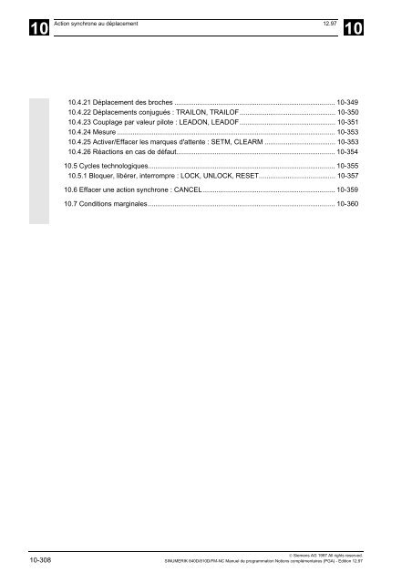 5.6 Mesure étendue MEASA, MEAWA, MEAC (à partir de SW 4