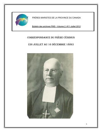 Volume 2. #11 Juillet 2012 - Frères Maristes du Québec