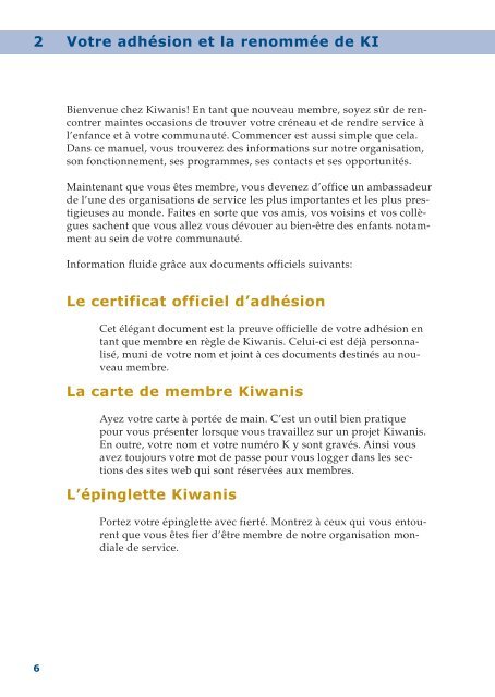 Flyer nouveau membre - Kiwanis