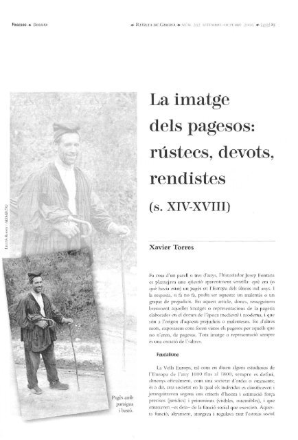 La imatge deis pagesos: rústecs, devots, rendistes