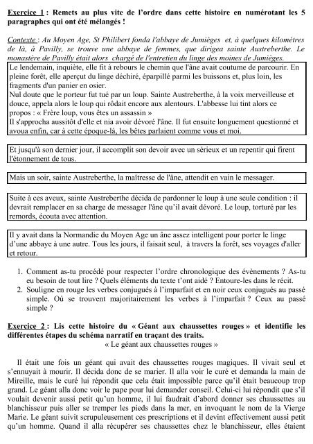 Exercice 1 : Remets au plus vite de l'ordre dans cette ... - Tutolettres